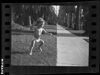 Baby Teddy Chavannes' first steps, Los Angeles, 1935