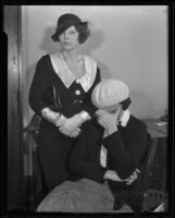 Jean Pierce and Rose Picherel learn some bad news, Los Angeles, 1935