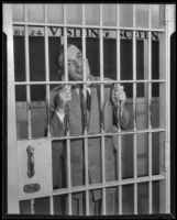 H. H. Van Loan smiling in jail, Los Angeles, 1934