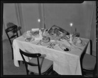 Thanksgiving table at the Biltmore Hotel, Los Angeles, 1935