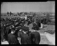 Graduates from Loyola College are conferred degrees, Los Angeles, 1935