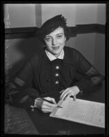 Jeanette Boyer Heston gets a settlement of $2,150, Los Angeles, 1935