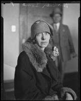 Mrs. Ruth Anna Toms, widow of murder victim C. Ivy Toms, Los Angeles, 1928