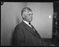 Portrait of Oregon officer Tom Gurdane involved in Hickman Kidnapping case, Los Angeles, 1928