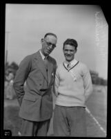 Athlete Charles Hoff and Owen R. Bird, Los Angeles, 1926