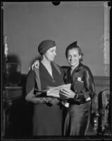Eleanor Holm with Daisy C. Moreno, Los Angeles, 1932