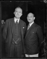 Unitarian minister John Haynes Holmes with unidentified man
