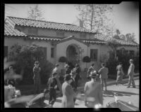 Crowd gathered to greet Herbert Hoover, Southern California, ca. 1928