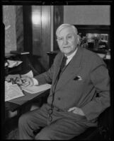 Portrait of ex-diplomat Dr. J. Morton Howell, Los Angeles, 1935