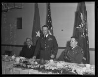 Major General George E. Leach, Adjutant General Seth Howard and Colonel Harcourt Hervey, Los Angeles, 1935