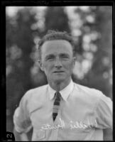 Professional golfer Willie Hunter, 1927
