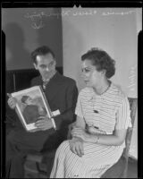 Spanish artist Mauricio Flores Kaperotxipi with Celia Sonbas, Los Angeles, 1935