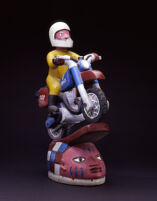 Headdress with motorcycle and rider (ere gelede) (X2006-5-1)