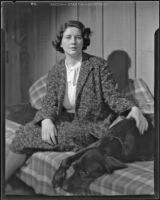 Sylvia Sample in the studio of her husband Paul Sample, Pasadena, circa 1935