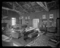 Living room in the William Conselman Residence, Eagle Rock, 1930-1939