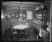 Game room in the William Conselman Residence, Eagle Rock, 1930-1939