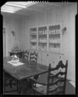 Dining room in the William Conselman Residence, Eagle Rock, 1930-1939