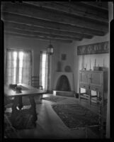 Interior view of the house of artist Carlos Vierra, Santa Fe, 1932
