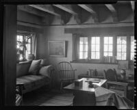 Interior view of the house of William Penhallow Henderson and Alice Corbin, Santa Fe, 1932