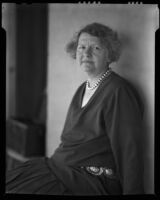 Alice Corbin Henderson seated at her home, Santa Fe, 1932