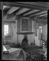 Interior view of the house of William Penhallow Henderson and Alice Corbin, Santa Fe, 1932