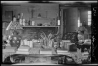 Living room in the Arroyo Seco house of Olive Percival,  Los Angeles, 1900-1944