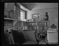 Living room in the Arroyo Seco house of Olive Percival, Los Angeles, 1900-1944