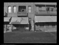 Exterior view of the Chee Kung Tong Co. building on Marchessault Street in old Chinatown, Los Angeles, 1911