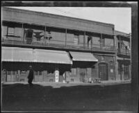 Exterior view of a building on Marchessault Street in old Chinatown, Los Angeles, 1911