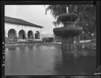 Fountain at the Mission San Fernando, Rey de España, Los Angeles, 1915
