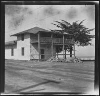 Exterior view of the first custom house in California, Monterey, 1900-1930