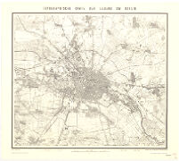 Topographische Karte der Gegend um Berlin.