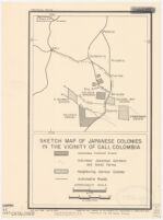 Sketch Map of Japanese Colonies in the Vicinity of Cali, Colombia