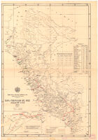 Mapa Ferroviario del Perú Railroads Map of Peru 1929