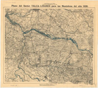 Plano del sector Talca Linares para las Maniobras del año 1929
