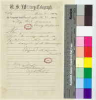 Abraham Lincoln to William S. Rosecrans, 1864, June 07