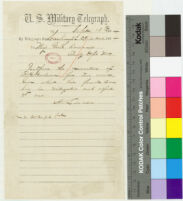 Abraham Lincoln to William S. Rosecrans, 1864, September 13