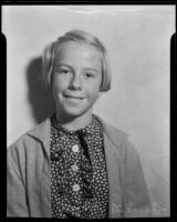 Garnette Haeg, winner of freckle contest, Los Angeles, 1935
