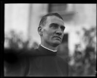 Reverend Leo Madigan, the new head of the department of classical languages at Loyola University, Los Angeles, 1936