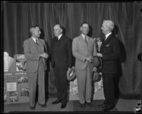 Howard Jones, Ernest Carroll Moore, William Spaulding, and Rufus B. von KleinSmid, Los Angeles, 1936