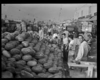 Produce market, Los Angeles, 1936