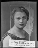 Mrs. E. M. Lazard (Ida S. Lazard), president of the League of Women Voters, 1936 (copy photo)