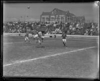 Los Angeles Juventus versus Sacramento Western Pacific, soccer match at Loyola University, Los Angeles, 1934