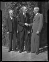 Franklin Meseve, F. P. Morrison, and I. Ford, at the 50th Golden Jubilee celebration, Redlands, 1938