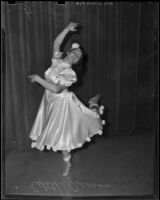 Estelle Osman strikes a dance pose, Los Angeles, 1938