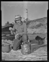 Antonio Chacon looks for gold, Los Angeles, 1938