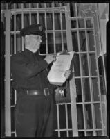 George Webb, chief jailer, Los Angeles, 1938