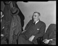 Councilman Howard W. Davis indicted on racketeering charges, Los Angeles, 1938
