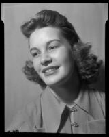 Rose Queen Barbara Dougall the day her selection was announced, Pasadena, 1938