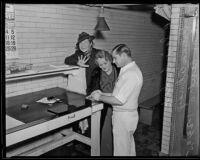 Sari Fedak and Vilma Aknay taken into custody, California, 1935